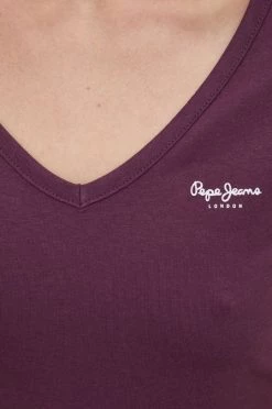 Κοντομάνικο Βαμβακερό μπλουζάκι Pepe Jeans μοβ 9 Κοντομάνικο Βαμβακερό μπλουζάκι Pepe Jeans μοβ -Pepe Jeans Sales Store unnamed file 5315