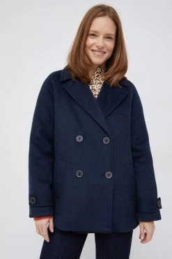 Παλτά Μάλλινο παλτό Pepe Jeans ναυτικό μπλε