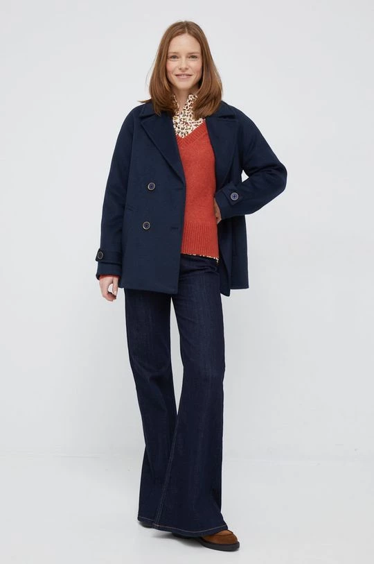 Παλτά Μάλλινο παλτό Pepe Jeans ναυτικό μπλε 4 Παλτά Μάλλινο παλτό Pepe Jeans ναυτικό μπλε - Image 2