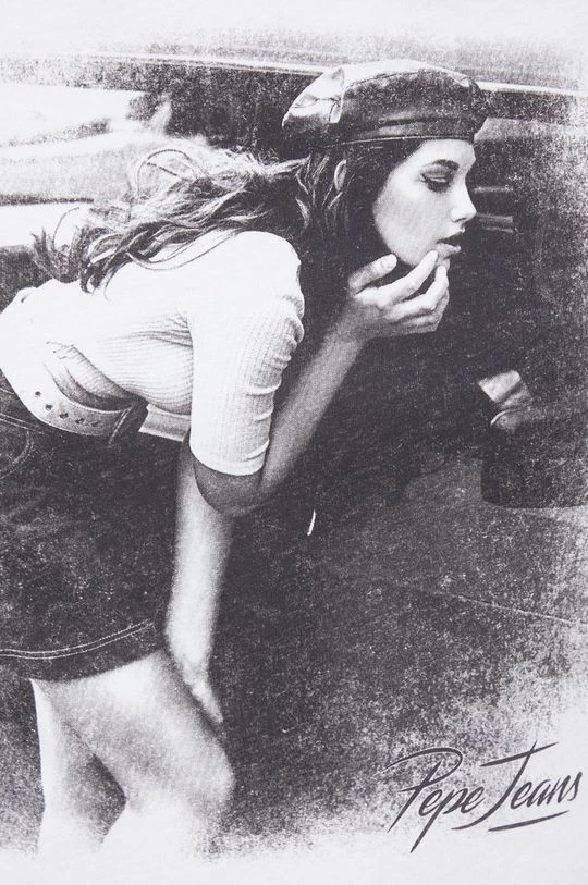 Κοντομάνικο Βαμβακερό μπλουζάκι Pepe Jeans άσπρο 7 Κοντομάνικο Βαμβακερό μπλουζάκι Pepe Jeans άσπρο - Image 5