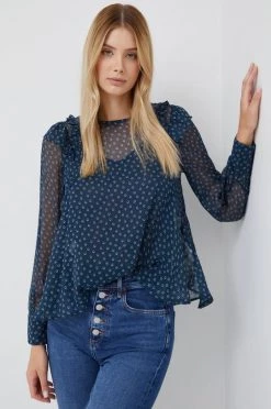 Μπλούζες Μπλουζάκι Pepe Jeans ναυτικό μπλε