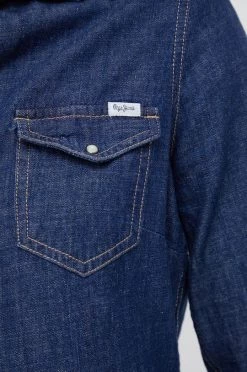 Πουκάμισα Βαμβακερό πουκάμισο Pepe Jeans ναυτικό μπλε, -Pepe Jeans Sales Store unnamed file 5478