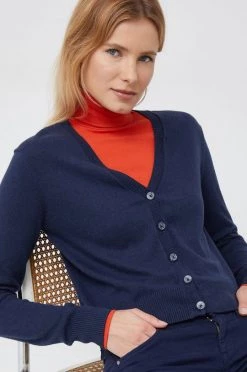 Με φερμουάρ Ζακέτα με μείγμα κασμίρ Pepe Jeans ναυτικό μπλε