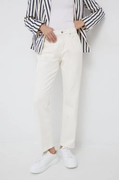 Straight και Regular Τζιν παντελονι Pepe Jeans κρεμ