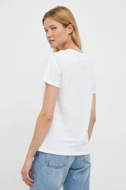 Κοντομάνικο Βαμβακερό μπλουζάκι Pepe Jeans άσπρο -Pepe Jeans Sales Store unnamed file 5531