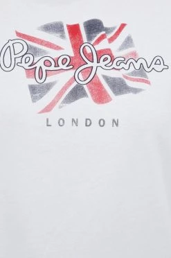Κοντομάνικο Βαμβακερό μπλουζάκι Pepe Jeans άσπρο -Pepe Jeans Sales Store unnamed file 5533