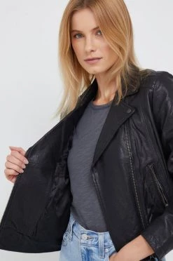 Κοντά μπουφάν Δερμάτινη ραμονέσκα Pepe Jeans χρώμα: μαύρο 13 Κοντά μπουφάν Δερμάτινη ραμονέσκα Pepe Jeans χρώμα: μαύρο -Pepe Jeans Sales Store unnamed file 5612