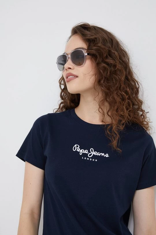 Κοντομάνικο Βαμβακερό μπλουζάκι Pepe Jeans ναυτικό μπλε 3 Κοντομάνικο Βαμβακερό μπλουζάκι Pepe Jeans ναυτικό μπλε