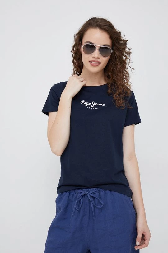 Κοντομάνικο Βαμβακερό μπλουζάκι Pepe Jeans ναυτικό μπλε 5 Κοντομάνικο Βαμβακερό μπλουζάκι Pepe Jeans ναυτικό μπλε - Image 3