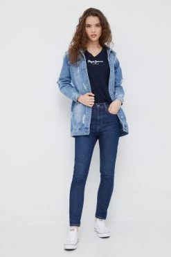 Κοντομάνικο Βαμβακερό μπλουζάκι Pepe Jeans ναυτικό μπλε -Pepe Jeans Sales Store unnamed file 5639