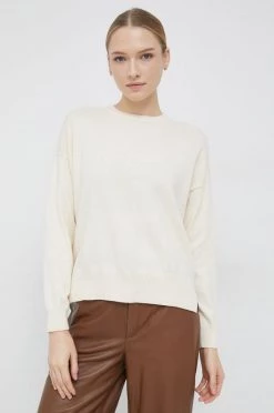 Χωρίς φερμουάρ Πουλόβερ με μείγμα κασμίρ Pepe Jeans χρώμα: μπεζ,