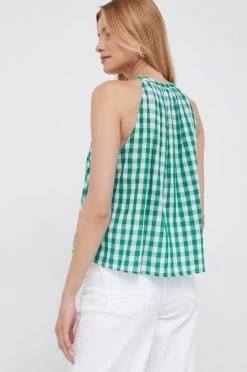 Μπλούζες Βαμβακερή μπλούζα Pepe Jeans χρώμα: πράσινο 9 Μπλούζες Βαμβακερή μπλούζα Pepe Jeans χρώμα: πράσινο -Pepe Jeans Sales Store unnamed file 5740