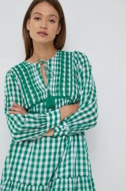 Φορέματα Βαμβακερό φόρεμα Pepe Jeans πράσινο -Pepe Jeans Sales Store unnamed file 5756