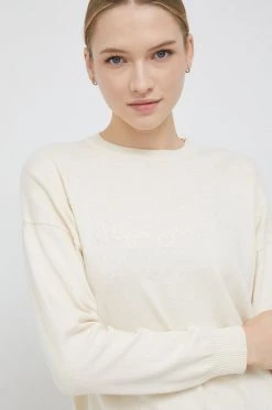 Χωρίς φερμουάρ Πουλόβερ με μείγμα κασμίρ Pepe Jeans χρώμα: μπεζ, -Pepe Jeans Sales Store unnamed file 576