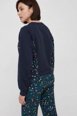 Χωρίς φερμουάρ Βαμβακερή μπλούζα Pepe Jeans χρώμα: ναυτικό μπλε -Pepe Jeans Sales Store unnamed file 5812