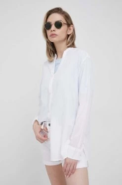 Πουκάμισα Βαμβακερό πουκάμισο Pepe Jeans Helia χρώμα: άσπρο,