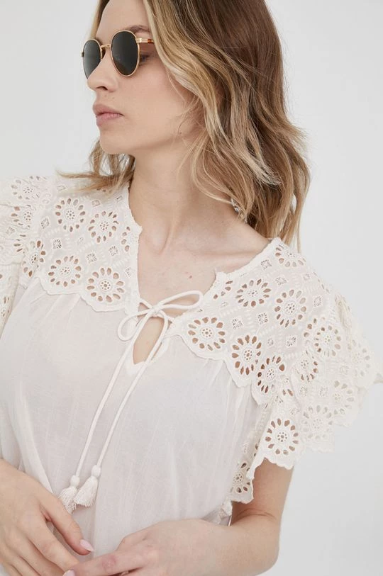 Μπλούζες Μπλουζάκι Pepe Jeans Stella χρώμα: μπεζ 6 Μπλούζες Μπλουζάκι Pepe Jeans Stella χρώμα: μπεζ - Image 4