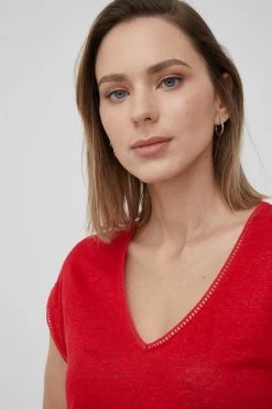 Κοντομάνικο Λευκό μπλουζάκι Pepe Jeans Clementine κόκκινο -Pepe Jeans Sales Store unnamed file 6002