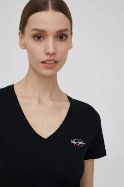 Κοντομάνικο Βαμβακερό μπλουζάκι Pepe Jeans Bleu N μαύρο -Pepe Jeans Sales Store unnamed file 6012