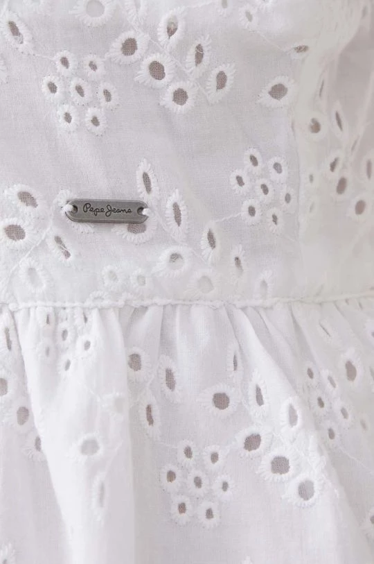 Φορέματα Βαμβακερό φόρεμα Pepe Jeans Mae άσπρο, 8 Φορέματα Βαμβακερό φόρεμα Pepe Jeans Mae άσπρο, - Image 6