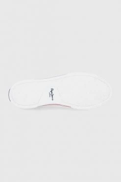 Χαμηλά Πάνινα παπούτσια Pepe Jeans Brady W Logo χρώμα: άσπρο -Pepe Jeans Sales Store unnamed file 6098