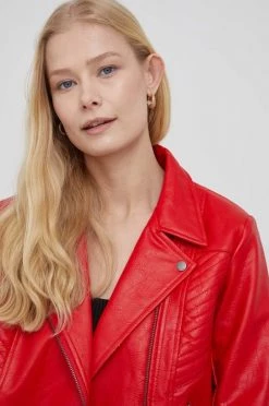 Κοντά μπουφάν Ραμόνεσκα Pepe Jeans Fania χρώμα: κόκκινο, -Pepe Jeans Sales Store unnamed file 6122