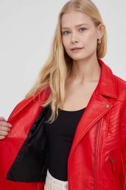 Κοντά μπουφάν Ραμόνεσκα Pepe Jeans Fania χρώμα: κόκκινο, -Pepe Jeans Sales Store unnamed file 6124