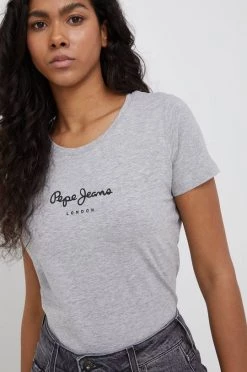 Κοντομάνικο Pepe Jeans - Μπλουζάκι New Virginia γκρί -Pepe Jeans Sales Store unnamed file 6163