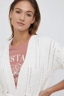 Με φερμουάρ Πλεκτή ζακέτα Pepe Jeans PIPPA χρώμα: άσπρο -Pepe Jeans Sales Store unnamed file 6188