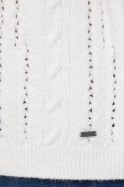 Με φερμουάρ Πλεκτή ζακέτα Pepe Jeans PIPPA χρώμα: άσπρο -Pepe Jeans Sales Store unnamed file 6189