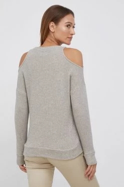 Χωρίς φερμουάρ Μπλούζα Pepe Jeans MONI χρώμα: γκρι -Pepe Jeans Sales Store unnamed file 6192