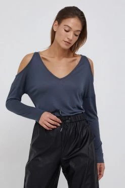 Μακρυμάνικο Longsleeve Pepe Jeans CORA χρώμα: γκρι