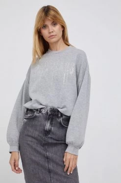 Χωρίς φερμουάρ Μπλούζα Pepe Jeans DEBBIE χρώμα: γκρι