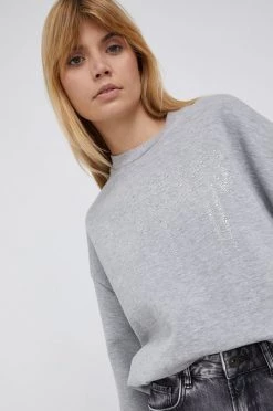 Χωρίς φερμουάρ Μπλούζα Pepe Jeans DEBBIE χρώμα: γκρι -Pepe Jeans Sales Store unnamed file 6219