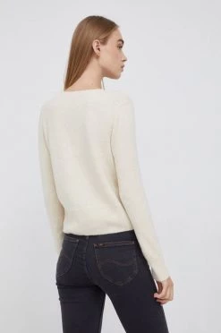 Χωρίς φερμουάρ Πουλόβερ με προσθήκη μαλλιού Pepe Jeans LAURA χρώμα: κρεμ -Pepe Jeans Sales Store unnamed file 6233