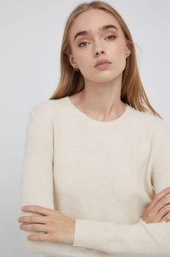 Χωρίς φερμουάρ Πουλόβερ με προσθήκη μαλλιού Pepe Jeans LAURA χρώμα: κρεμ -Pepe Jeans Sales Store unnamed file 6234