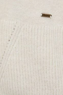 Χωρίς φερμουάρ Πουλόβερ με προσθήκη μαλλιού Pepe Jeans LAURA χρώμα: κρεμ -Pepe Jeans Sales Store unnamed file 6235