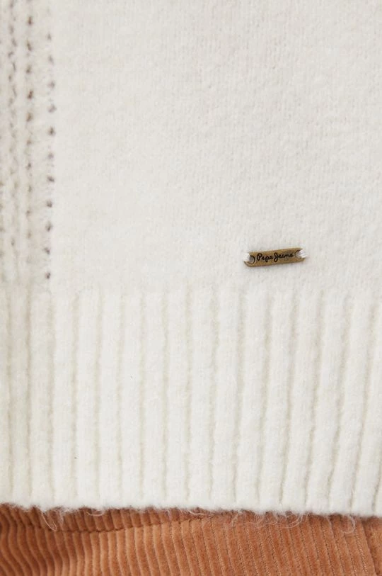 Χωρίς φερμουάρ Πουλόβερ Pepe Jeans BELLA χρώμα: άσπρο 7 Χωρίς φερμουάρ Πουλόβερ Pepe Jeans BELLA χρώμα: άσπρο - Image 5