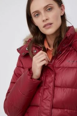 Κοντά μπουφάν Μπουφάν Pepe Jeans JUNE χρώμα: κόκκινο -Pepe Jeans Sales Store unnamed file 6275