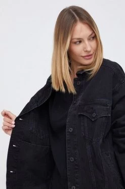 Κοντά μπουφάν Βαμβακερό τζιν μπουφάν Pepe Jeans ALICE μαύρο -Pepe Jeans Sales Store unnamed file 6293