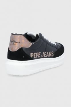 Sneakers Δερμάτινα παπούτσια Pepe Jeans μαύρο -Pepe Jeans Sales Store unnamed file 6317