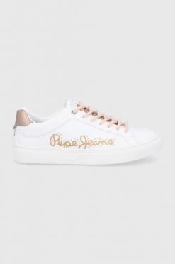 Sneakers Δερμάτινα παπούτσια Pepe Jeans άσπρο