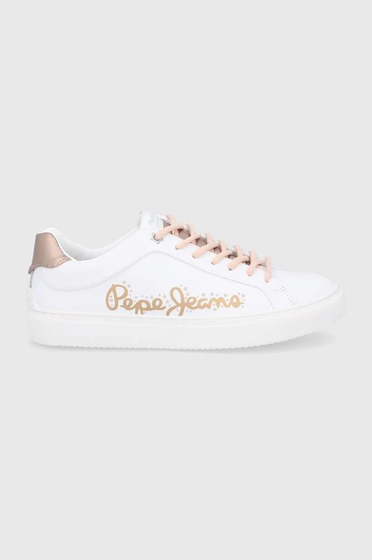 Sneakers Δερμάτινα παπούτσια Pepe Jeans άσπρο 3 Sneakers Δερμάτινα παπούτσια Pepe Jeans άσπρο