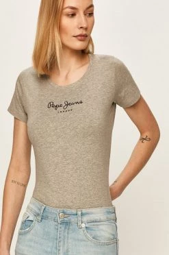 Κοντομάνικο Pepe Jeans – Top γκρί