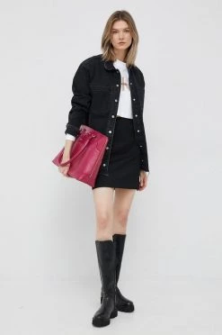 Μακριά μπουφάν Τζιν μπουφάν Pepe Jeans μαύρο, -Pepe Jeans Sales Store unnamed file 6435