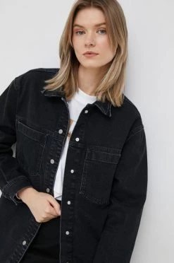 Μακριά μπουφάν Τζιν μπουφάν Pepe Jeans μαύρο, -Pepe Jeans Sales Store unnamed file 6437