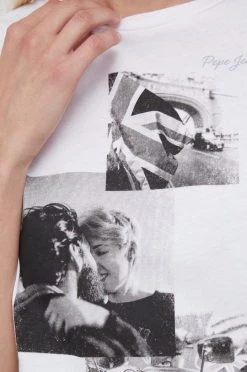 Κοντομάνικο Βαμβακερό μπλουζάκι Pepe Jeans άσπρο -Pepe Jeans Sales Store unnamed file 647