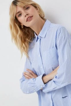 Πουκάμισα Βαμβακερό πουκάμισο Pepe Jeans μπλε -Pepe Jeans Sales Store unnamed file 6472