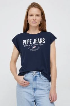 Κοντομάνικο Βαμβακερό μπλουζάκι Pepe Jeans ναυτικό μπλε -Pepe Jeans Sales Store unnamed file 6476