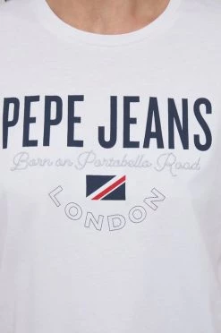 Κοντομάνικο Βαμβακερό μπλουζάκι Pepe Jeans άσπρο -Pepe Jeans Sales Store unnamed file 6496